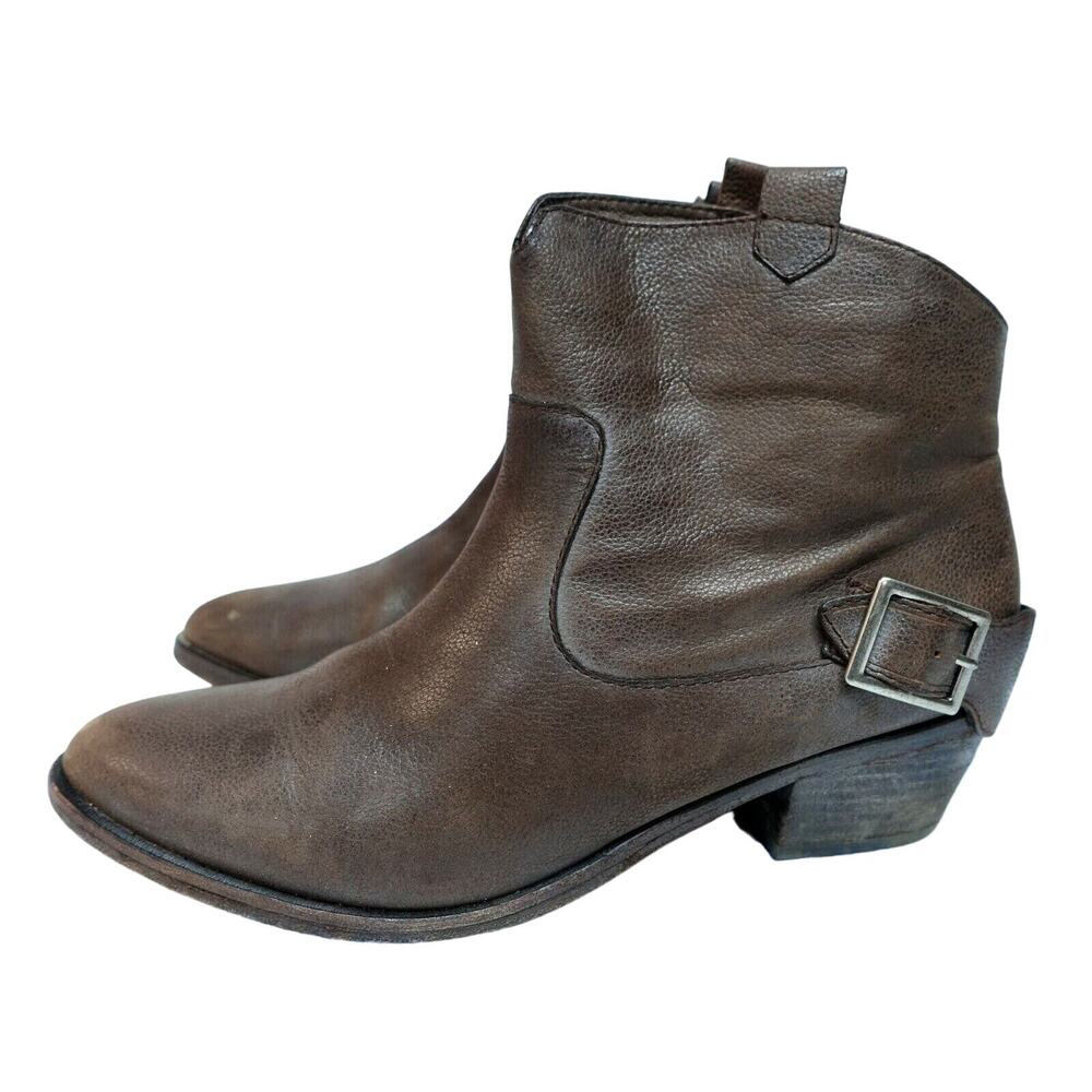 Joie Womens 6" tall Ankle Boots - brown Leather, Size 37.5 7.5